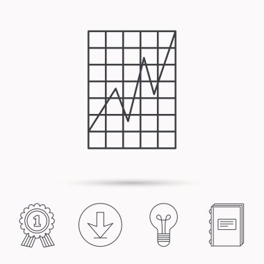 Grafik simgesini. Grafik diyagramı işareti.