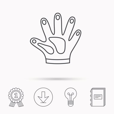 İnşaat eldiven simgesi. Tekstil koruma.