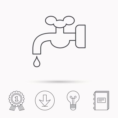 Su kaynağı simgesi. Damla işaretiyle vinç.