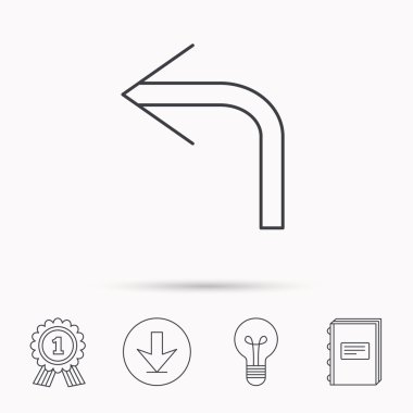 Sol ok simgesini açın. Önceki işaret.