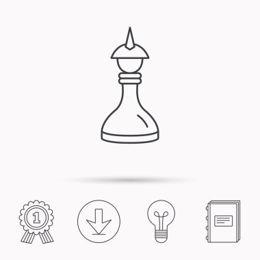 Strateji simgesi. Satranç Kraliçe veya Kral işareti.