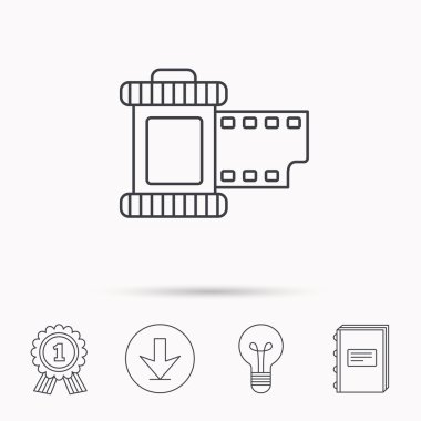 Retro fotoğraf simge. Kamera rulo işareti.