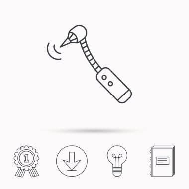 Delme aracı simgesi. Diş sözlü bur işareti.