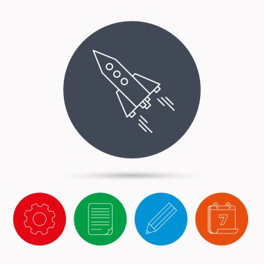 Başlangıç iş simgesi. Roket işareti.