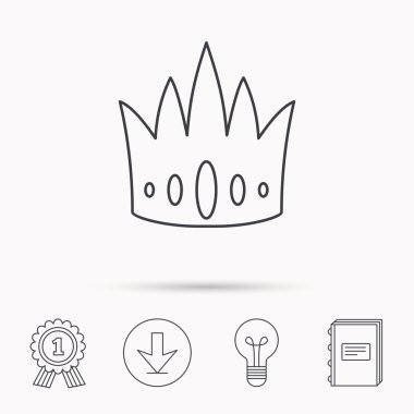 Taç simgesi. Kraliyet Kral şapka işareti.