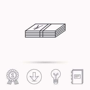 Para simgesi. Yen para işareti.