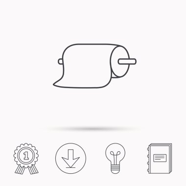 Kağıt havlu simgesi. Mutfak hijyen işareti.