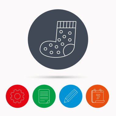 Çorap simgesi. Bebek iç çamaşırı işareti.