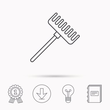 Komisyon simgesi. Bahçe ekipman işareti.