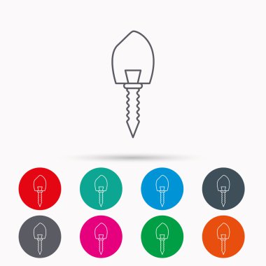 Dental implant simgesi. Ağız protez işareti.