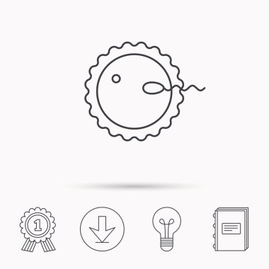 Fertilizasyon simgesi. Gebelik işareti.