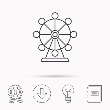 Dönme dolap simgesi. Eğlence Parkı işaret.