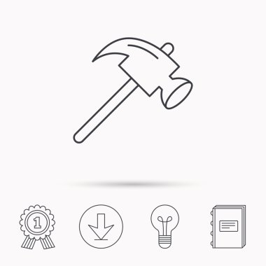 Çekiç simgesi. Onarım veya düzeltme işareti.