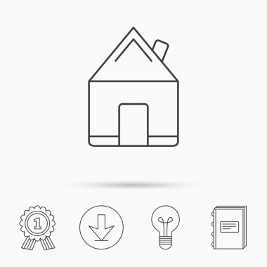 Emlak simgesi. Ev bina oturum.