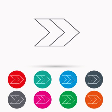 Sağ ok simgesi. İleri işareti.