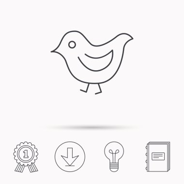 Kuş simgesi. Chick Gaga işareti ile.