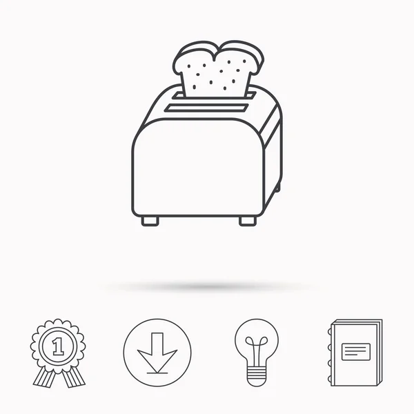 Toaster icon. Sandwich machine sign. — Stock Vector