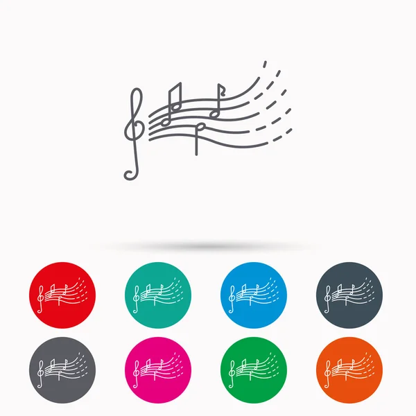 Chansons pour enfants icône. Notes musicales, signe de mélodie . — Image vectorielle