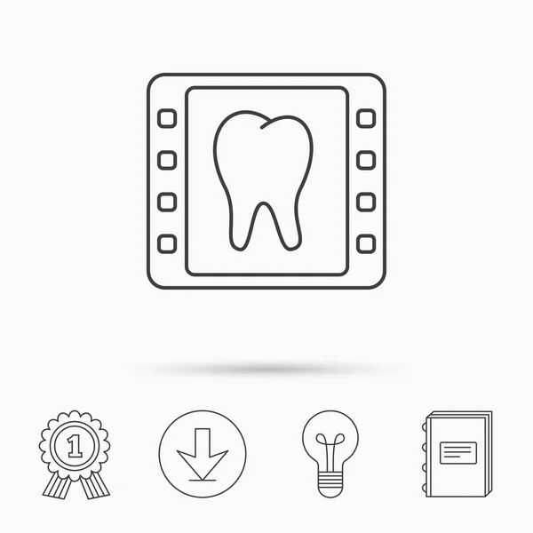 Icône de radiographie dentaire. Signe orthodontique roentgen . — Image vectorielle