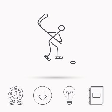 Buz hokeyi simgesi. Profesyonel spor oyun işareti.