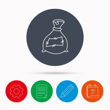 Gübre simgesiyle çanta. Fertilizasyon çuval.