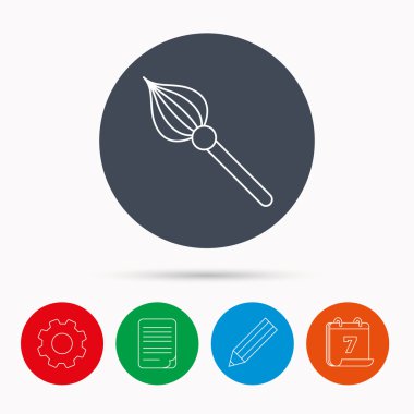 Fırça simgesi. Boya Fırçası aracı işareti.