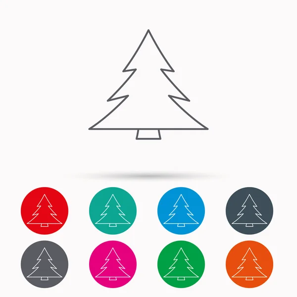 Weihnachtsbaum-Ikone. Wald- oder Naturzeichen. — Stockvektor