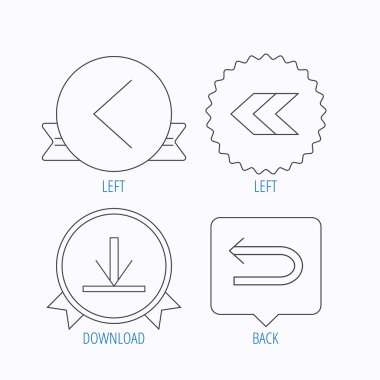 Oklar simgeler. Download, lineer işaretler geri.