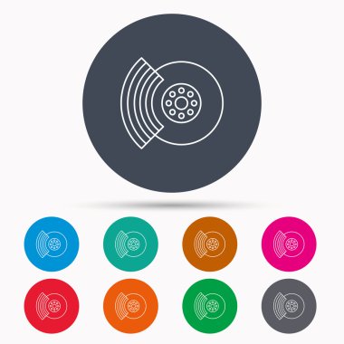 Frenler simgesi. Otomatik disk onarım işareti.