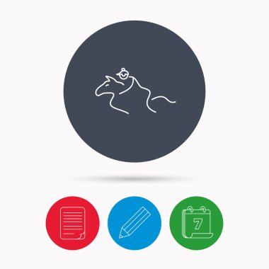 Binicilik simgesi. Jokey binici işareti.