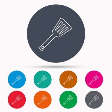 Mutfak gereçler simgesi. Mutfak eşyaları spatula işareti.