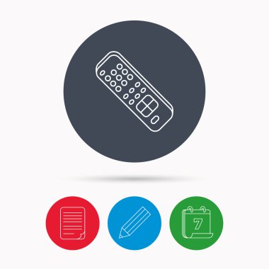 Uzaktan kumanda simgesi. TV kanalları işareti.