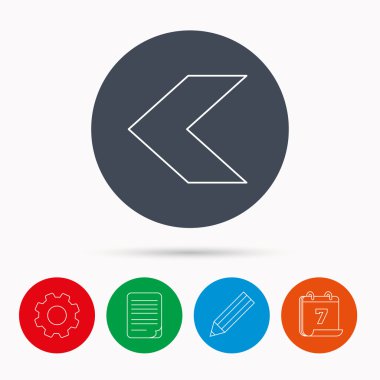 Geri ok simgesi. Önceki işaret.