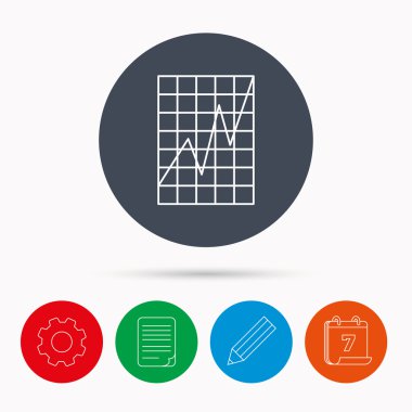 Grafik simgesini. Grafik diyagramı işareti.