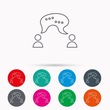 Sohbet simgesi. Yorum mesaj işareti.