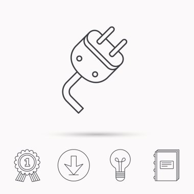 Elektrik fişi simgesi. Elektrik güç işareti.