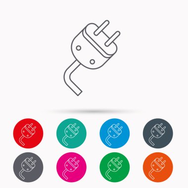 Elektrik fişi simgesi. Elektrik güç işareti.