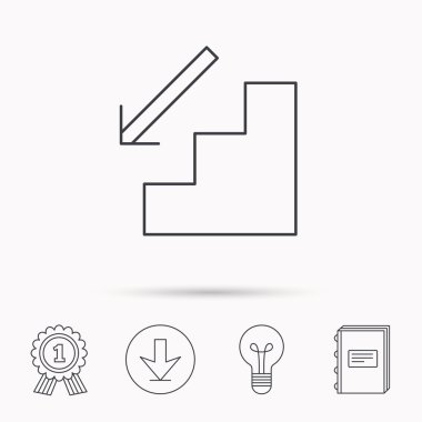 Alt katta simgesi. Yön ok işareti.