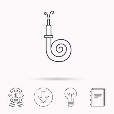 Yangın hortum reel simgesi. İşareti itfaiye istasyonu.