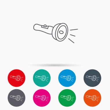 El feneri simgesi. Işık demeti işareti.