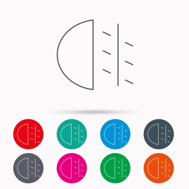 Sis ışıkları simgesi. Araba ışın işareti.