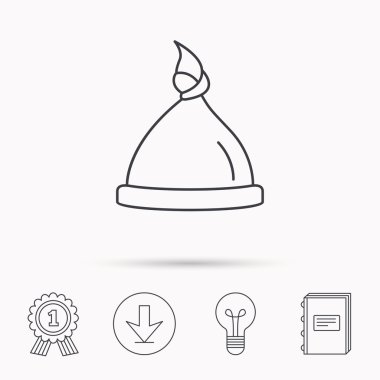 Bebek şapka simgesi. Yeni doğan kap işareti.