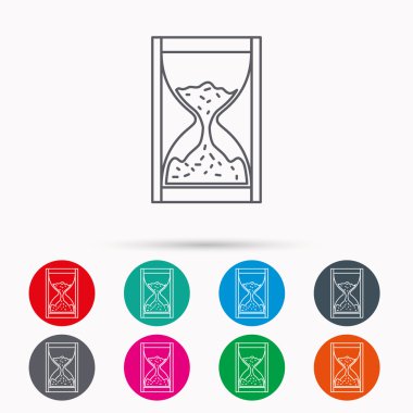 Kum saati simgesi. Kum saati işareti.