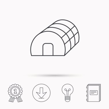 Sera karmaşık simgesi. Sera bina oturum.