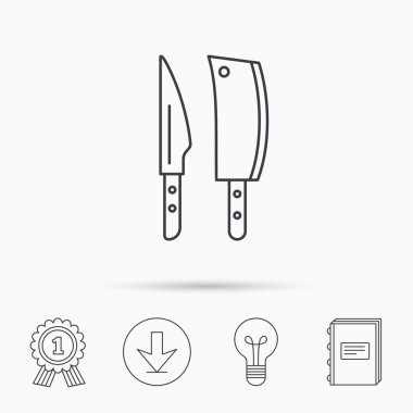 Kasap ve mutfak bıçakları simgesi.