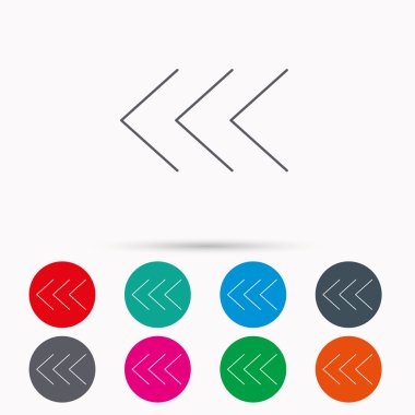 Sol ok simgesi. Önceki işaret.