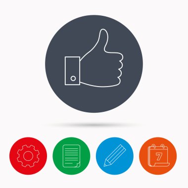 Yukarı gibi simge başparmak. Süper cool oy işareti.