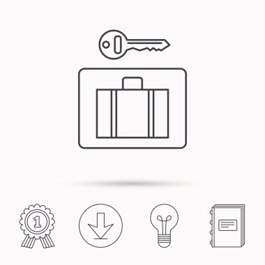 Bagaj simgesi. Bagaj güvenlik işareti.