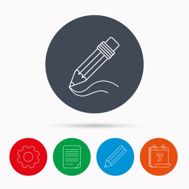 Kurşun kalem simgesini. Çizim aracı işareti.