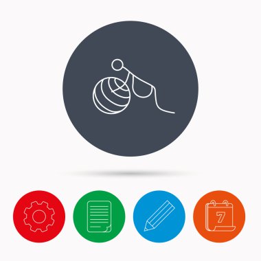 Hamile simge için jimnastik. Pilates fitness.